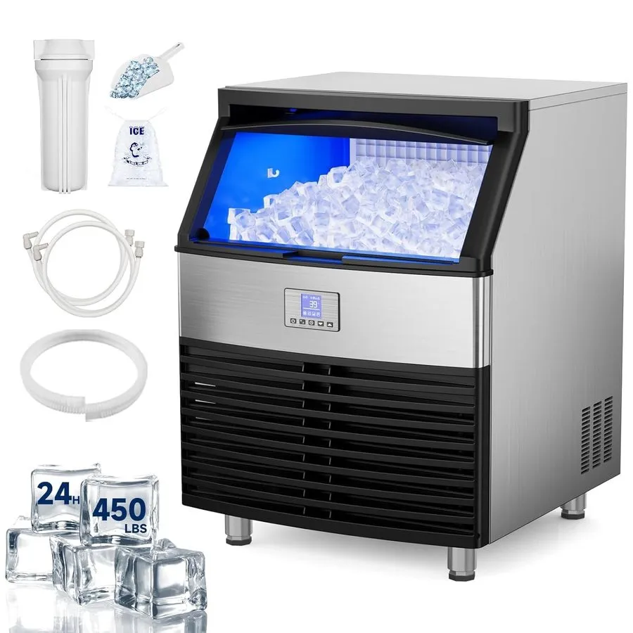 Льдогенератор 320lbs/24H Commercial Ice Maker Machine,Self-Cleaning Countertop I