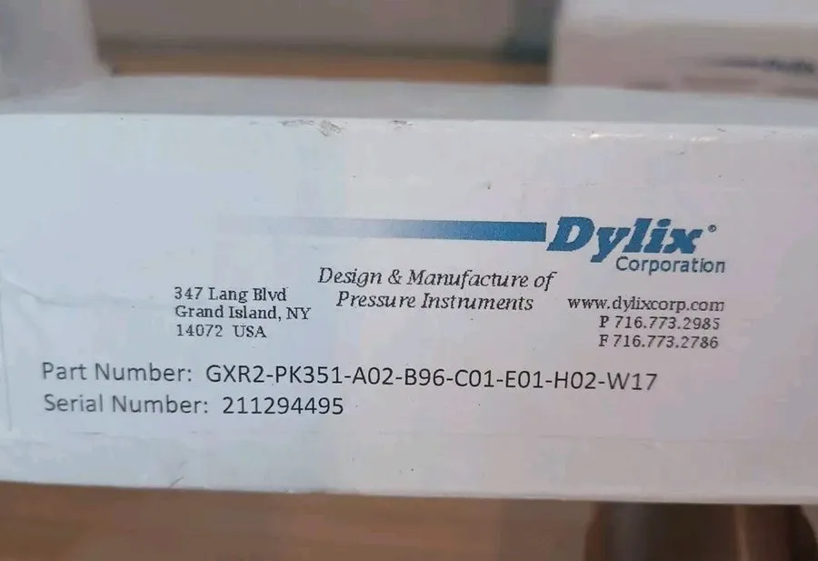 Датчик давления Dylix Pressure Transmitter GXR2-PK351-A02-B96-C01-E01-H02-W17, G — фото лота 1