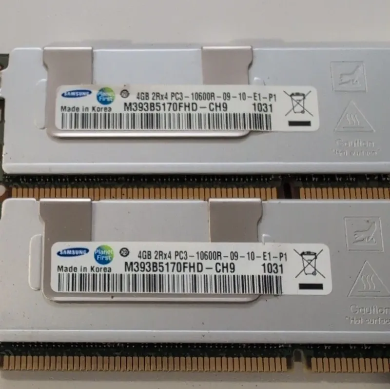 Модуль памяти Samsuang M393B5170FHD-CH9 4GB DDR3 PC3-10600R ECC RDIMM Server RAM — фото лота 2