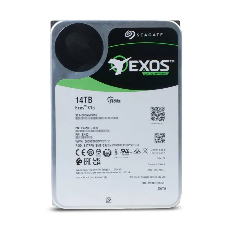 Жёсткий диск Seagate Exos X16 14TB ST14000NM001G SATA 3.5" 7200RPM Enterprise Ha