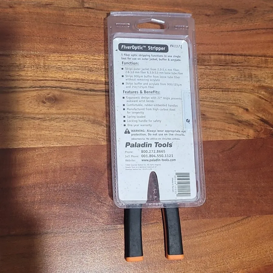 Стриппер PALADIN TOOLS PA1171 PROGRIP 5-IN1 FIBER OPTIC STRIPPER RUSTING — фото лота 1