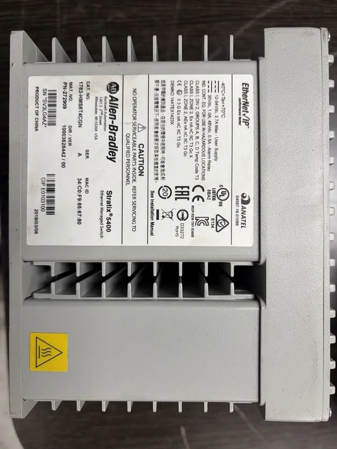 Коммутатор Allen Bradley 1783-HMS8T4CGN Stratix 5400, 12 Port Managed Switch, Cl