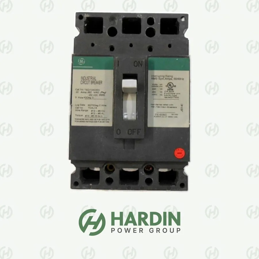 Автоматический выключатель GE TED134030 30A 3-Pole 480V AC E-Frame Circuit Break