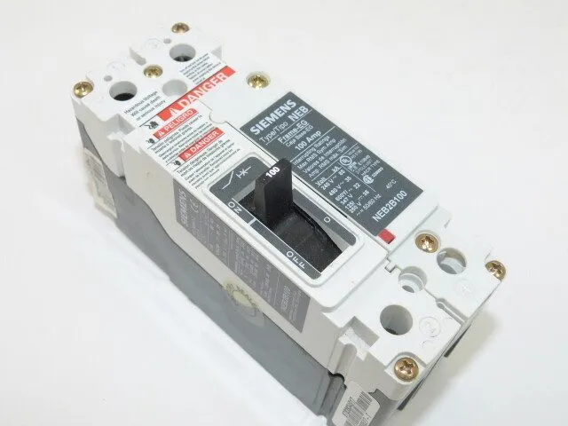 Автоматический выключатель Siemens NEB2B100B 2p 100a 480v Circuit Breaker 1yr