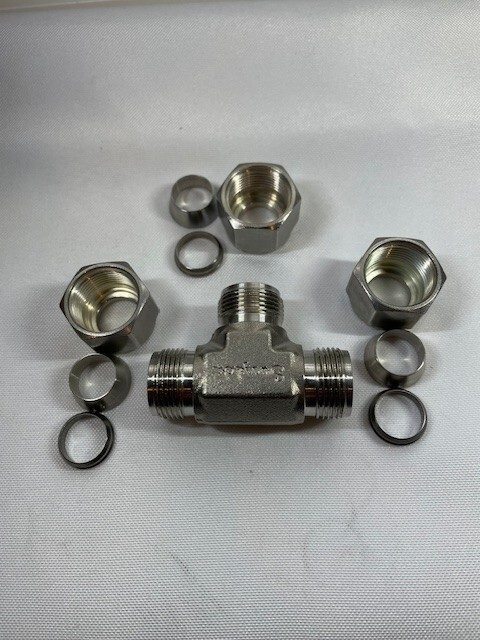 Фитинг Swagelok Stainless Steel Union Tee Fitting, 1/2" OD Tube, SS-810-3 — фото лота 2