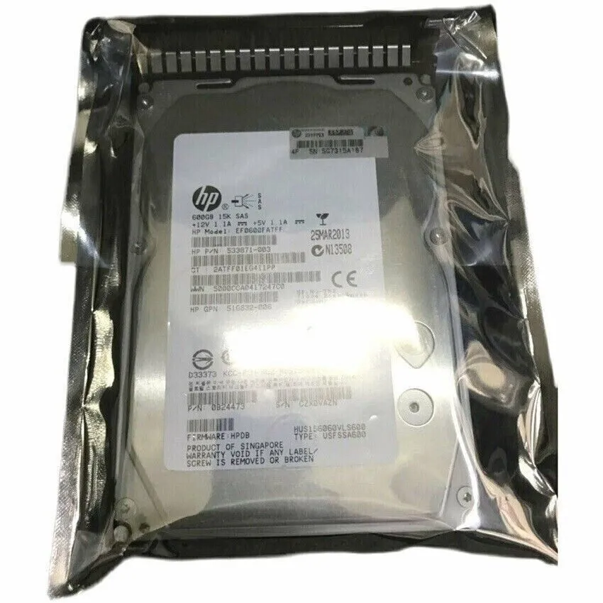 Жёсткий диск HPE 652620-B21 653952-001 600GB 3.5''15K 6G SAS Internal GEN8 HDD