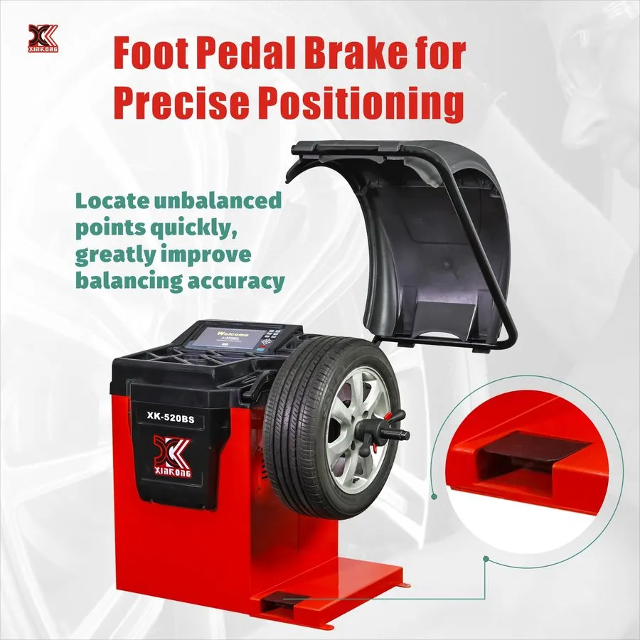 Балансировочный станок XK-520BS 110V Wheel Balancer Tire Balancing Machine 8-28" — фото лота 4