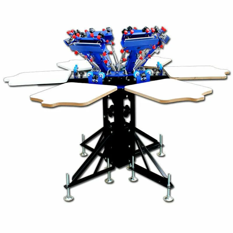 Оборудование рекламного производства DIY 6Color 6Station Silk Screen Printing Ki