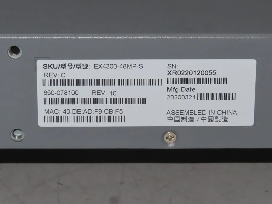 Коммутатор Juniper EX4300-48MP-S