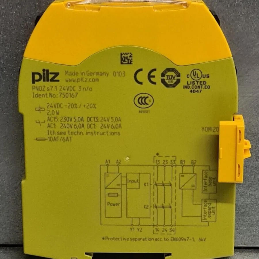 Реле безопасности PILZ 750167 Safety Relay PNOZ s7.1 24VDC 3 n/o
