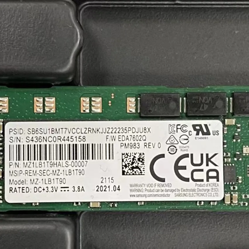 SSD-накопитель Samsung PM983 1.92TB NVMe PCIe M.2 MZ1LB1T9HALS SSD MZ-1LB1T90 Br