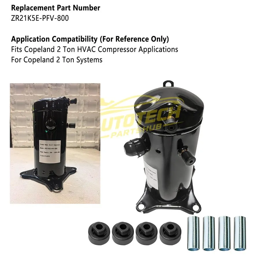 Компрессор ZR21K5E-PFV-800 Copeland 2 Ton Scroll HP A/C Condenser Compressor 21,