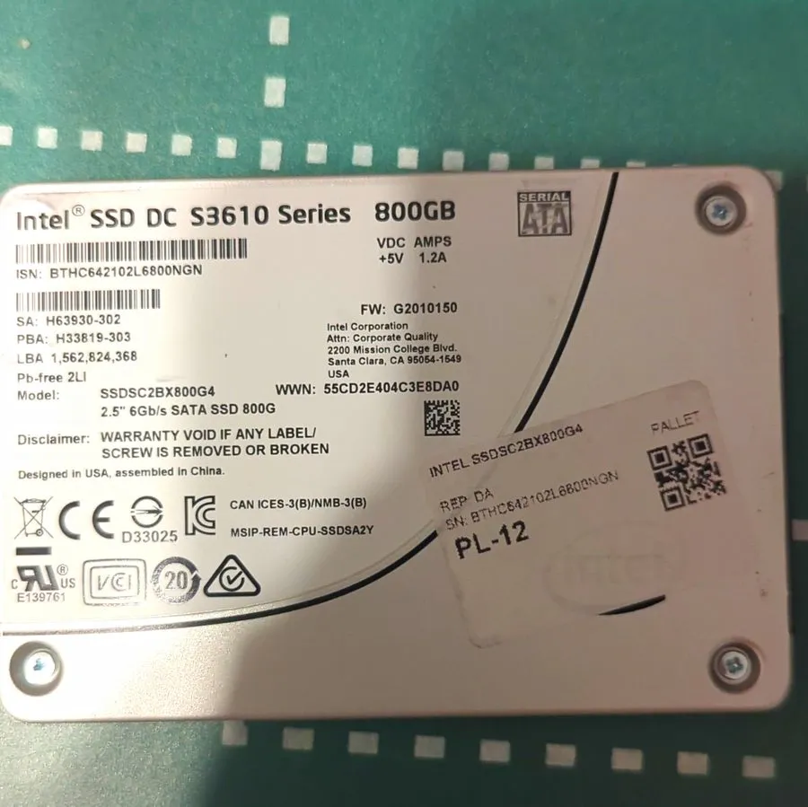 SSD-накопитель Intel DC S3610 Series 800GB SATA 6Gb/s 2.5inch Internal SSD SSDSC — фото лота 1