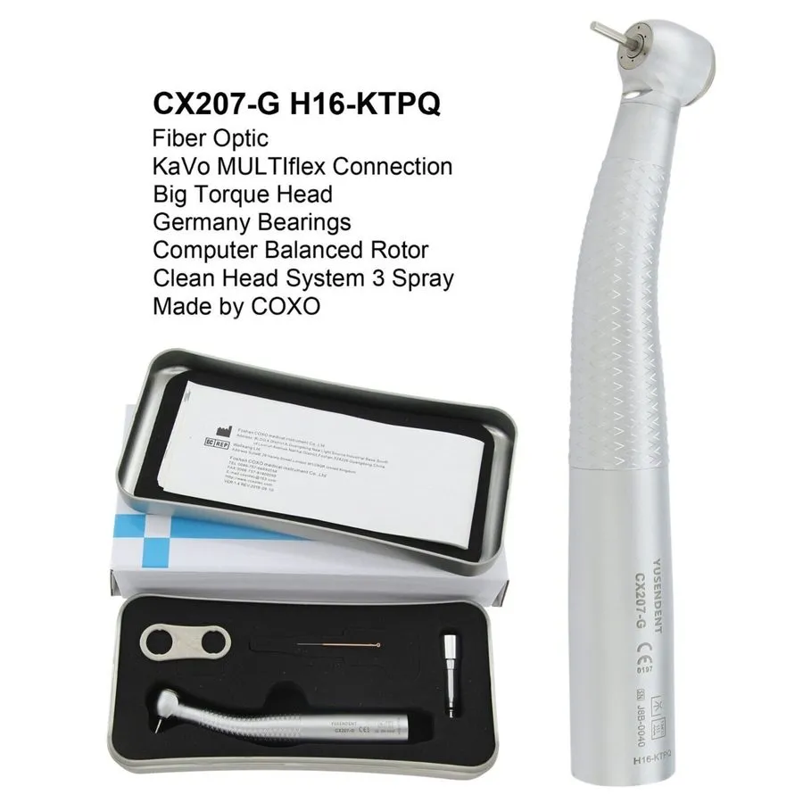 Стоматологический наконечник COXO Dental Handpiece Fiber Optic High Speed Turbin — фото лота 4