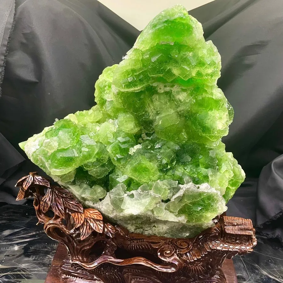 Лабораторный прибор 63.8LB TOP Natural cube green fluorite Quartz Crystal Minera