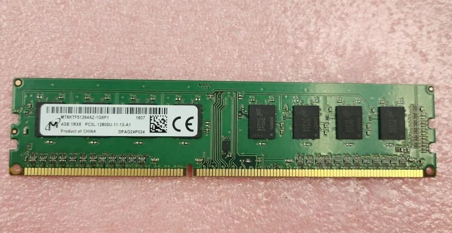 Модуль памяти Micron 4GB (1x4GB) PC3L-12800U DDR3-1600 Desktop Memory MT8KTF5126 — фото лота 1