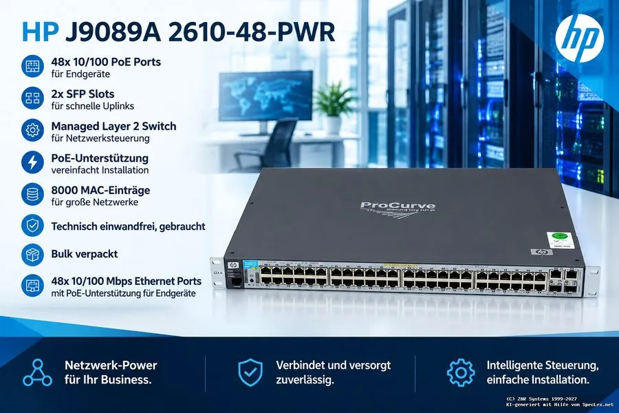 Блок питания HP ProCurve 2610-48-PWR J9089A 48 Port Fast Ethernet PoE Managed Sw