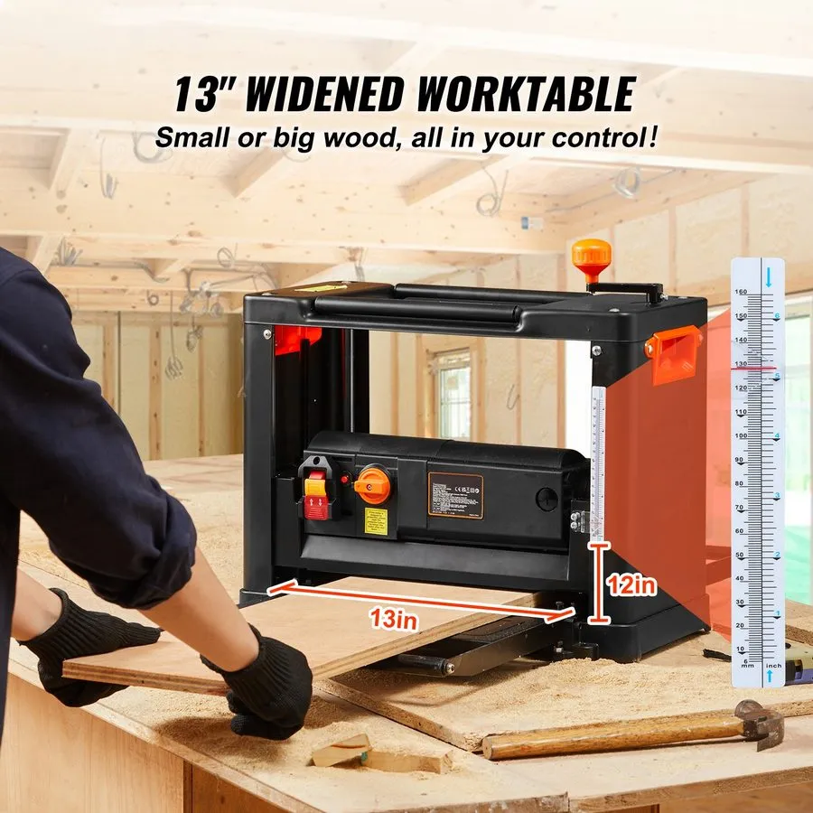 Электродвигатель Uimoso 13-Inch Thickness Planer, 2000W 15-Amp Motor, Two-Blade — фото лота 1