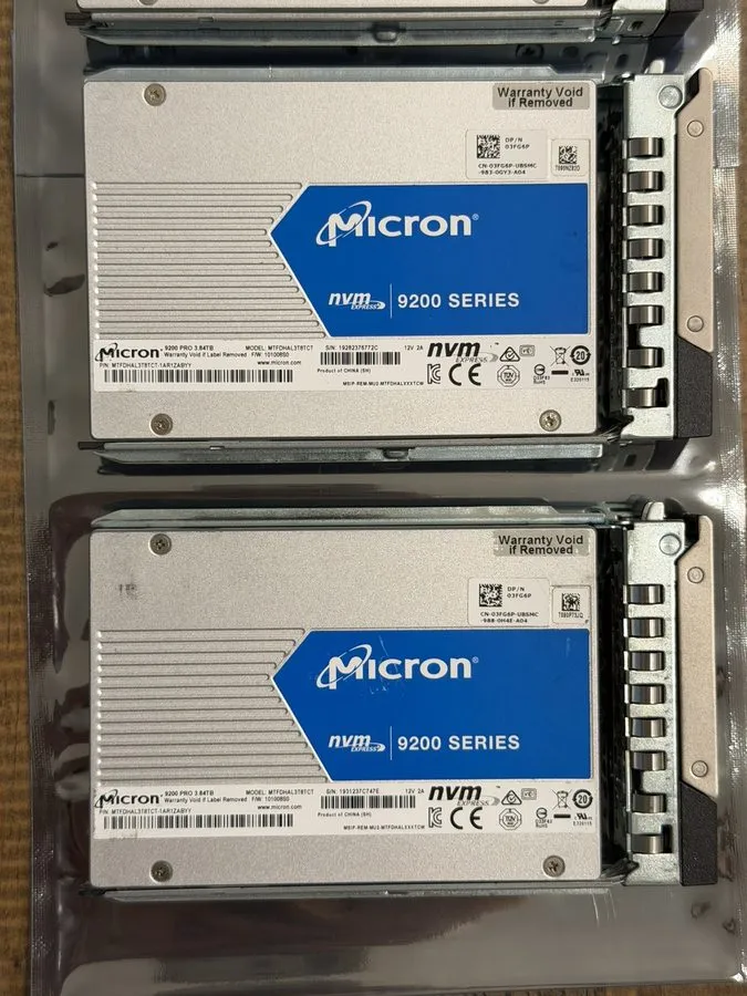 SSD-накопитель Micron 3.84TB NVMe U.2 SSD MTFDHAL3T8TCT PCIe Gen3x4 2.5 9200 PRO — фото лота 2
