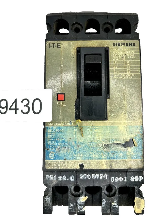 Автоматический выключатель SIEMENS ED23B040 40A Sentron Series Circuit Breaker 3