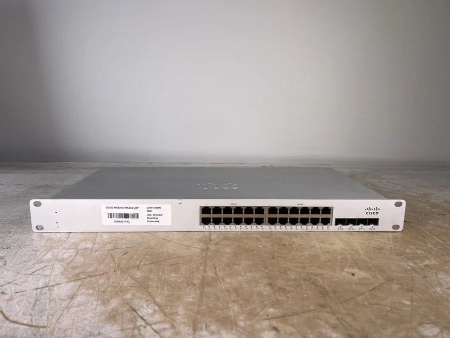 Коммутатор Cisco Meraki MS210-24P 24-Port Gigabit PoE Ethernet Switch UNCLAIMED