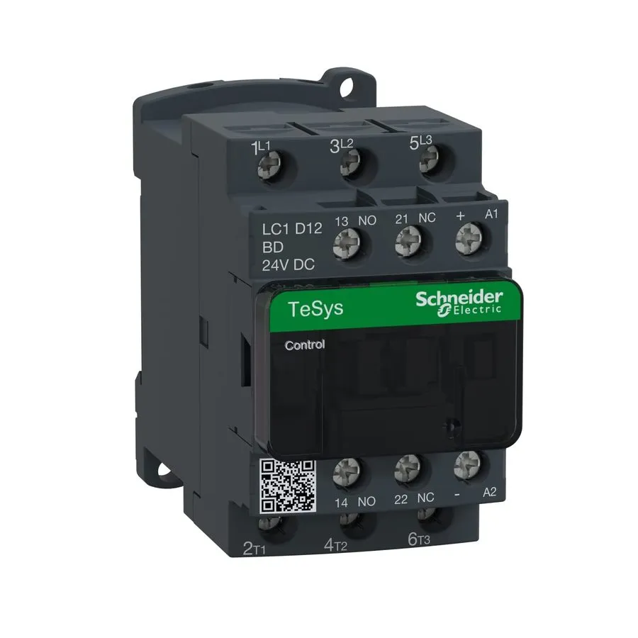 Контактор Schneider LC1D12BD TeSys Deca three-pole contactor, 12A, 24VDC, cULus