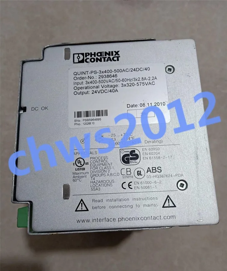 Блок питания PHOENIX CONTACT QUINT-PS-3X400-500AC/24DC/40 Power Supply 2938646