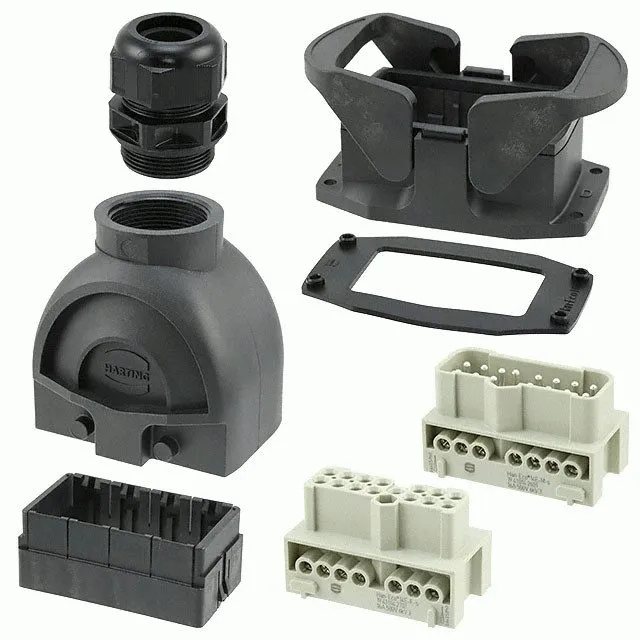 Разъём Harting HAN-ECO MONOBLOCK KIT 4 (10B GG) Heavy Duty Power Connector 10410 — фото лота 1