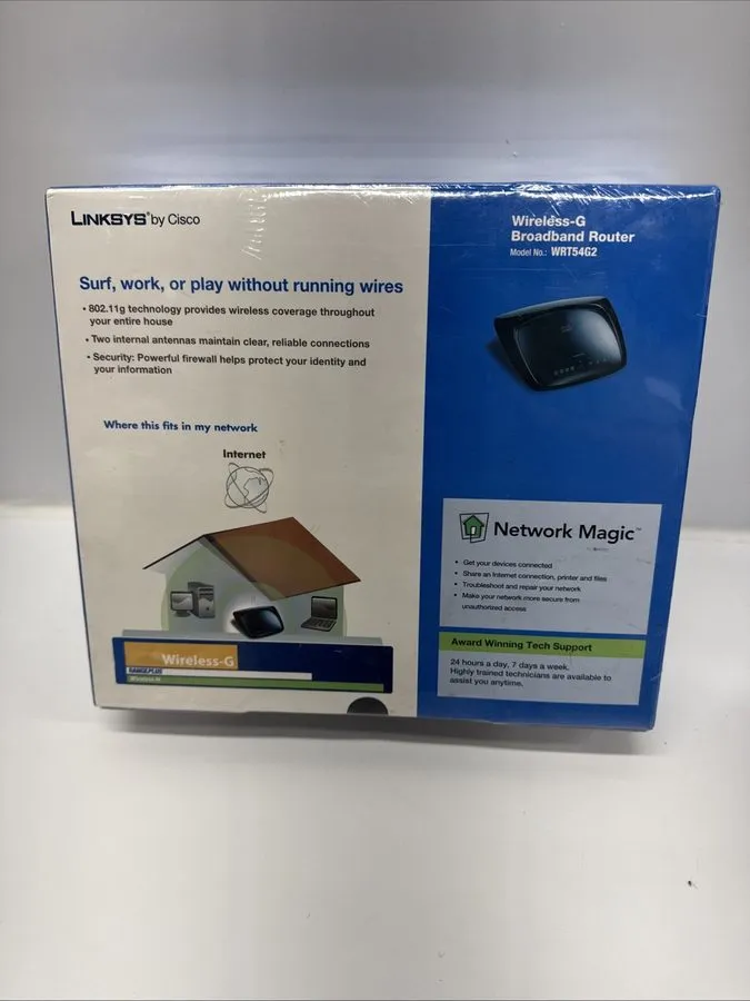 Маршрутизатор CISCO Linksys WRT54G2 V1 54 Mbps 4-Port 10/100 Wireless G Router