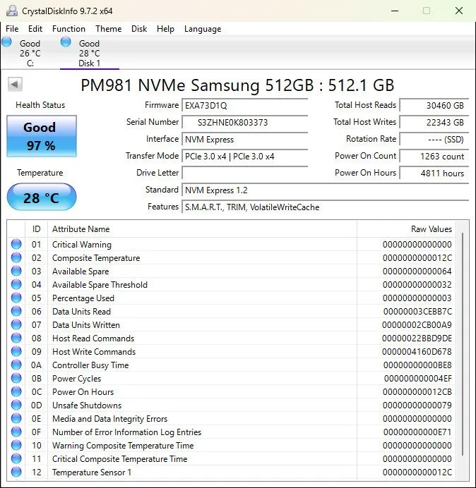 SSD-накопитель Samsung PM981a 256GB M.2 NVMe Internal SSD MZVLB256HBHQ — фото лота 1