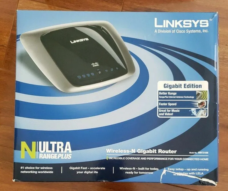 Маршрутизатор Cisco WRT310N 6.75 Mbps 4-Port Gigabit Wireless N Router — фото лота 2