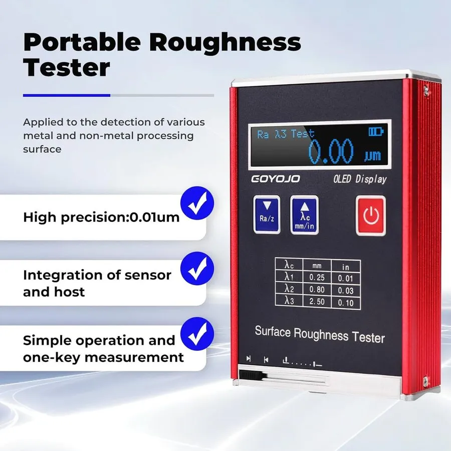 Профилометр GOYOJO Portable Surface Roughness Tester Roughness Gauge Test Rz/Rt 