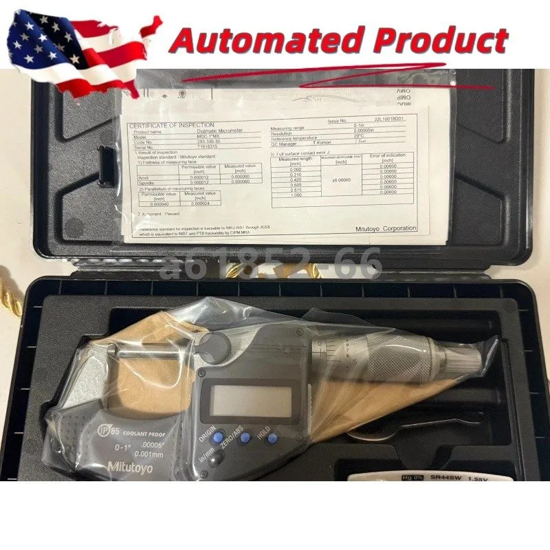 Микрометр Mitutoyo Electronic Digital Outside Micrometer 1" Max .00005" IP65 293