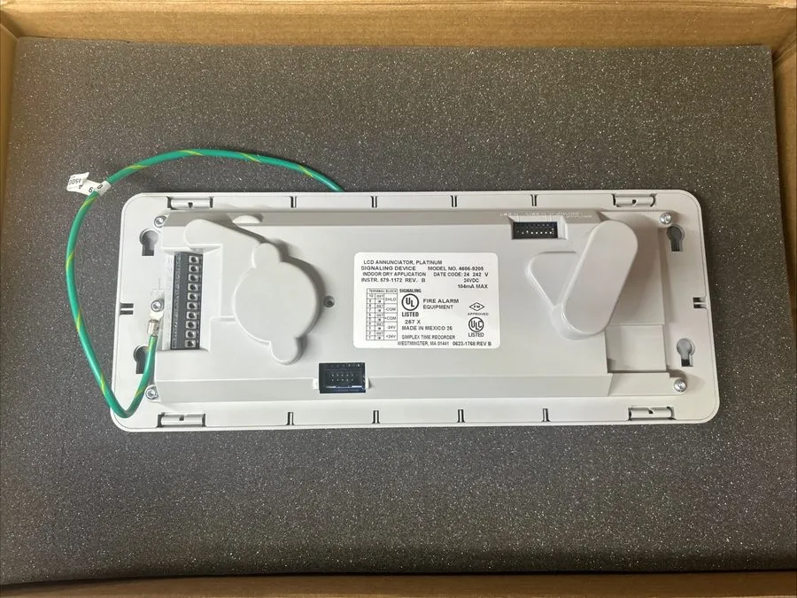 Дисплей Simplex 4606-9205 LCD Annunciator Fire Alarm Control Panel — фото лота 1
