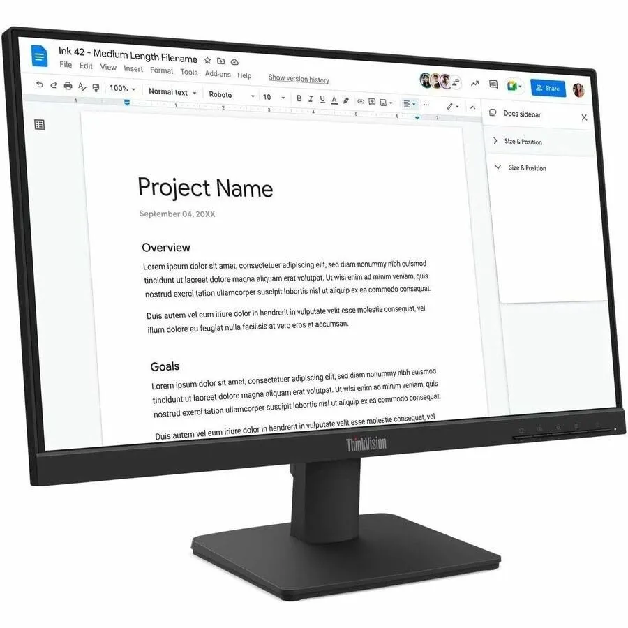 Монитор Lenovo ThinkVision S22-4e 21.5" Monitor FHD, IPS, HDMI, VGA (64CBKAT6US) — фото лота 1