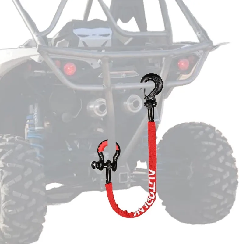 Такелажная скоба 2.5FT UTV/ATV Recovery Strap 19400LB Synthetic Tow Rope with D- — фото лота 2