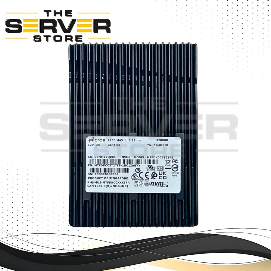 SSD-накопитель 100% Health Micron 7450 MAX 3.2TB U.3 NVMe PCIe 4.0 x4 SSD MTFDKC