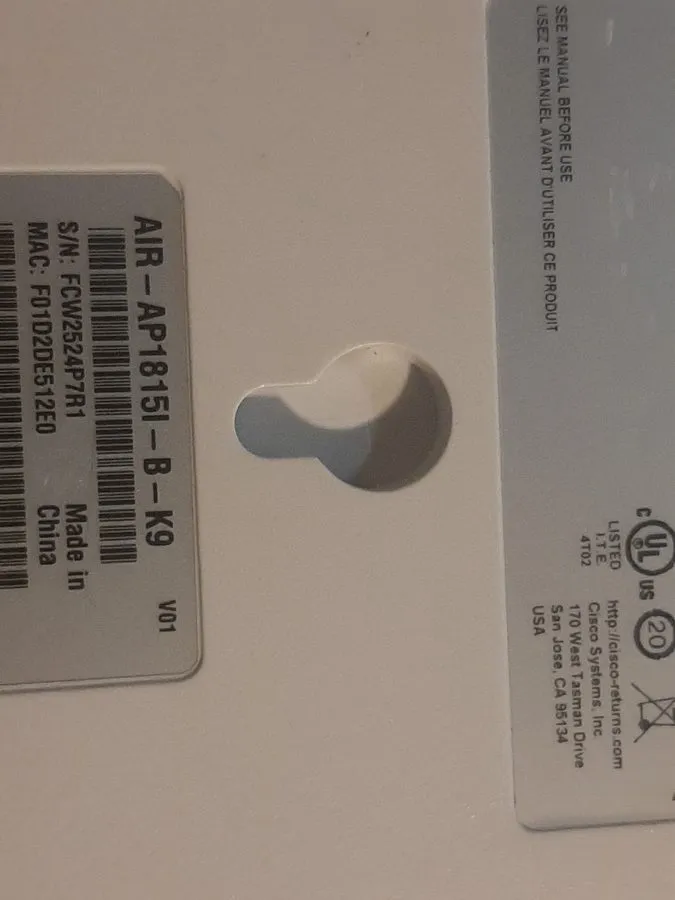 Точка доступа Wi-Fi Cisco Aironet Series Access Point AIR-AP1815I-B-K9 802.11ac  — фото лота 2
