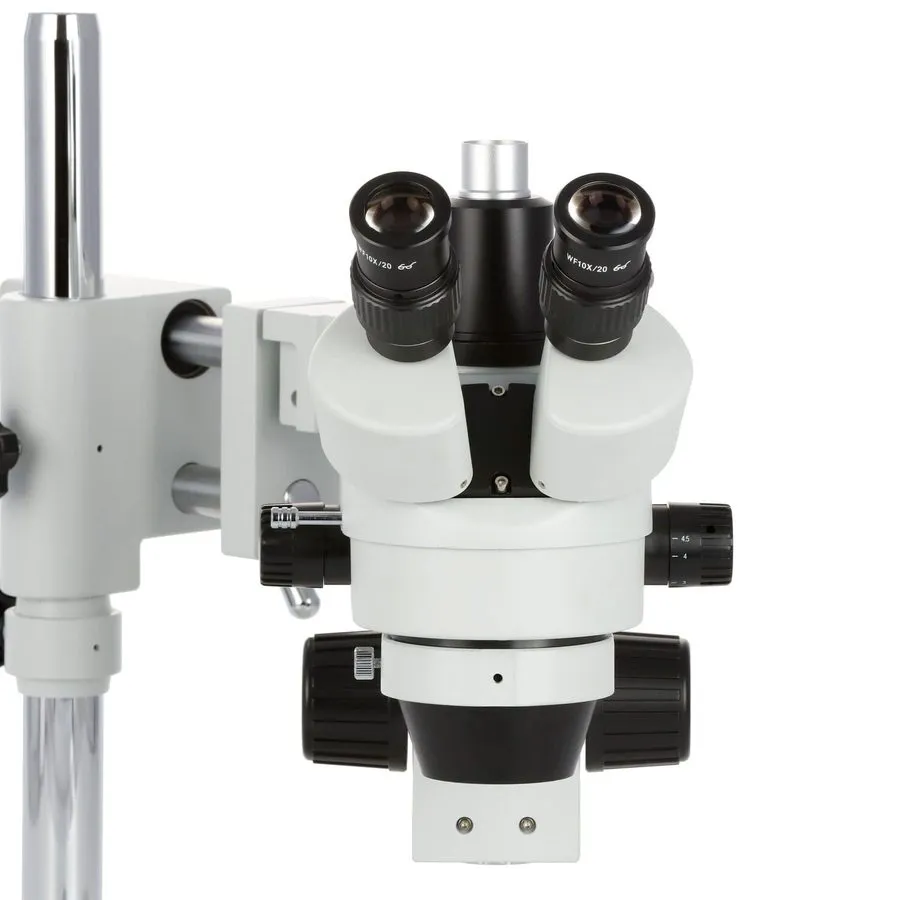 Микроскоп 3.5X-180X Simul-Focal Stereo Zoom Microscope + 30W Dual LED Lights + 5 — фото лота 2
