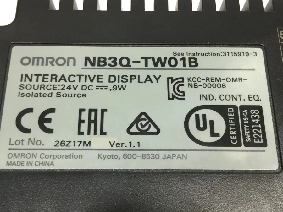 Панель оператора One NB3Q-TW01B Omron HMI Touch Panel