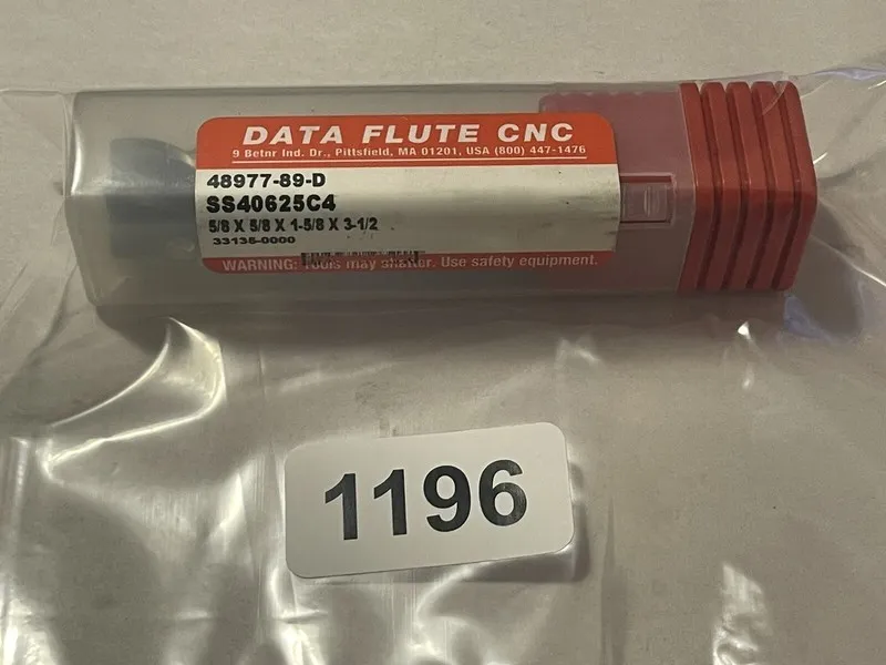Оборудование ЧПУ 5/8" DATA FLUTE CARBIDE END MILL, CNC MILLING SS40625C4 — фото лота 2