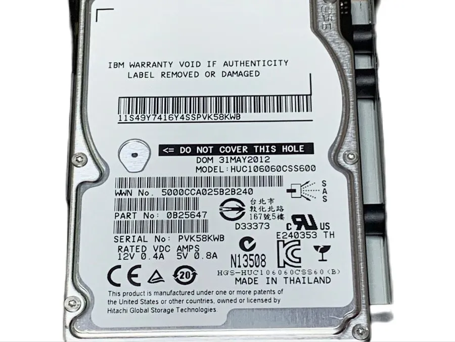Жёсткий диск IBM 85Y5864 00Y2683 00L4521 3546 600GB 10k SAS 2.5" SFF V7000 HDD H