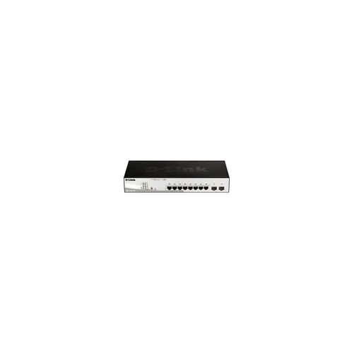 Коммутатор D-Link 8-Port Gigabit Smart Managed PoE+ Switch + 2 SFP Ports DGS-121