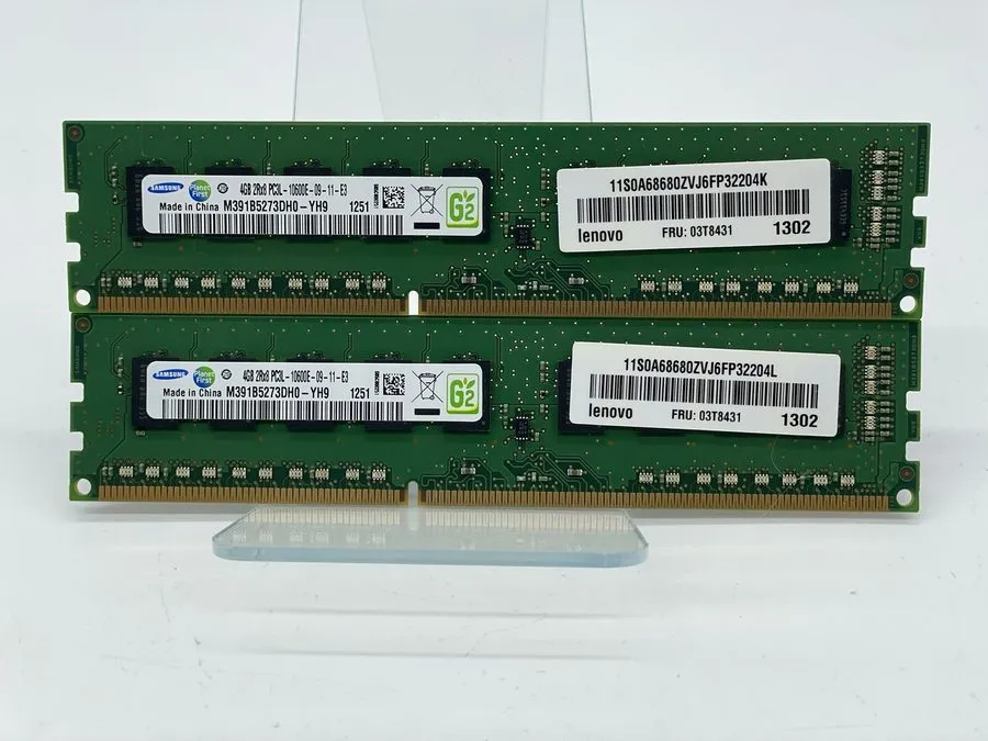 Модуль памяти Samsung 8GB 2x4GB PC3L-10600E PC3 ECC DDR3 Server Workstation HP D
