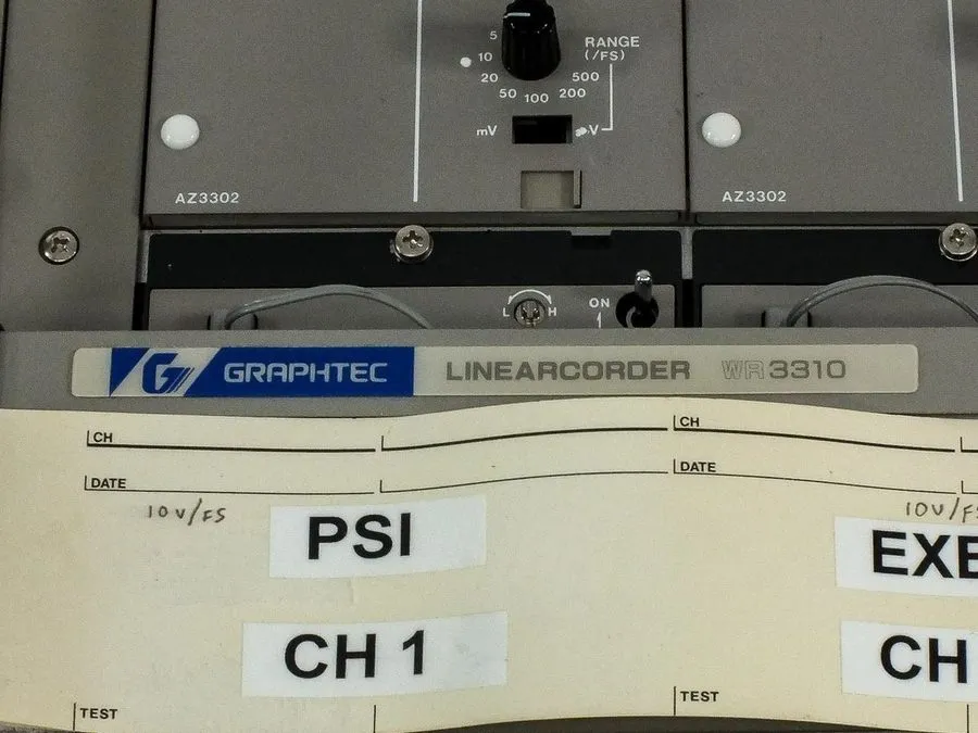 Регистратор Graphtec WR3320 Linearcorder WR3310 4-Channel Flatbed Chart Recorder — фото лота 2