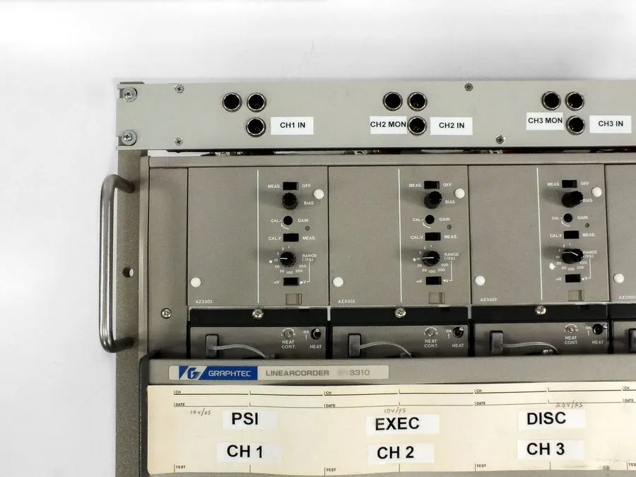 Регистратор Graphtec WR3320 Linearcorder WR3310 4-Channel Flatbed Chart Recorder — фото лота 4