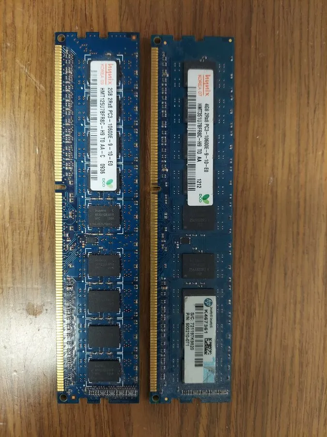 Сервер 6GB 1x4GB 1x2GB PC3-10600E "ECC UDIMM DDR3 Workstation Server HP Dell IBM