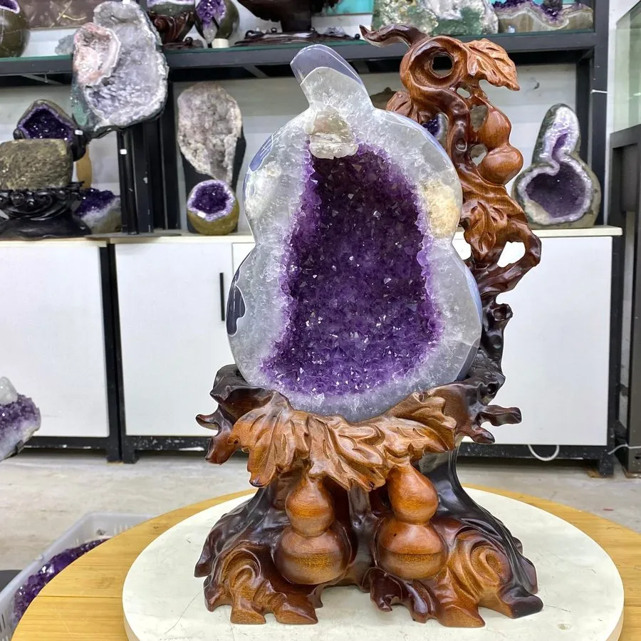 Лабораторный прибор 20.46LB TOP Natural amethyst geode quartz cluster crystal ca