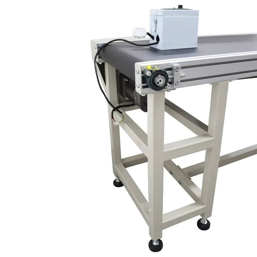 Конвейер 120W Length 118in Black PVC Conveyor Belt System Width Adjustable Speed — фото лота 1