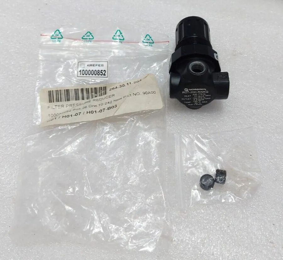 Трубопроводная арматура Norgren R07-200-RNKG Pneumatic Pressure Regulator with G